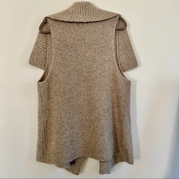 LOFT Wool Blend Draped Sweater Vest Cardigan - Picture 2 of 4